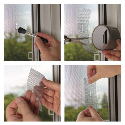 Taśma do naprawy moskitier 50 mm / 2 m, przezroczysta