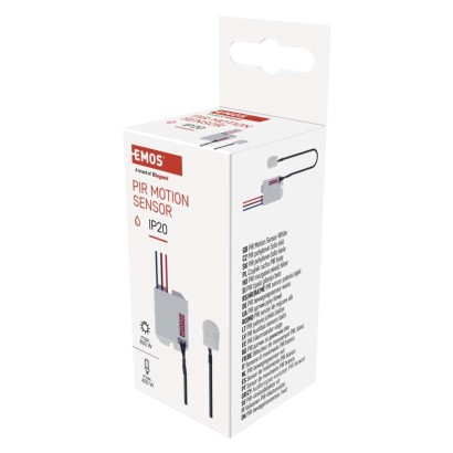 PIR senzor (pohybové čidlo) IP20 800W, biely