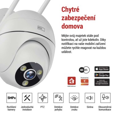 GoSmart Venkovní otočná kamera IP-800 WASP s WiFi, bílá