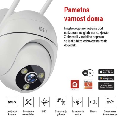 GoSmart Zunanja vrtljiva kamera IP-800 WASP, z WiFi, bela