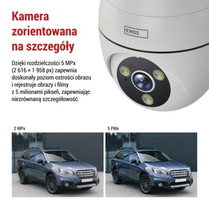 GoSmart Kamera zewnętrzna obrotowa IP-800 WASP z WiFi, biała