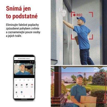 GoSmart Venkovní otočná kamera IP-800 WASP s WiFi, bílá