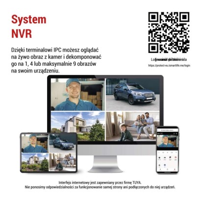 GoSmart Kamera zewnętrzna obrotowa IP-800 WASP z WiFi, biała