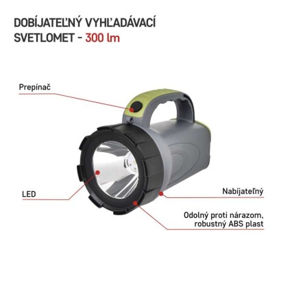 LED nabíjacie svietidlo P2311, 300 lm, 2400 mAh