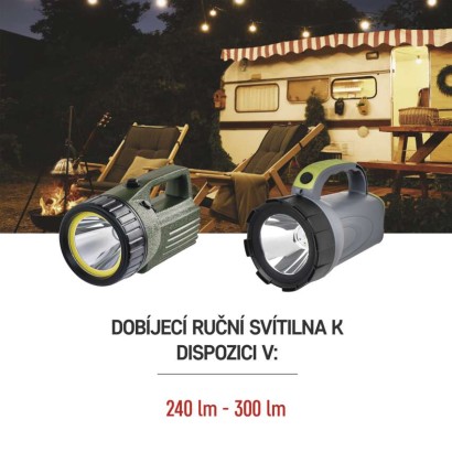 LED nabíjecí svítilna P2311, 300 lm, 2400 mAh