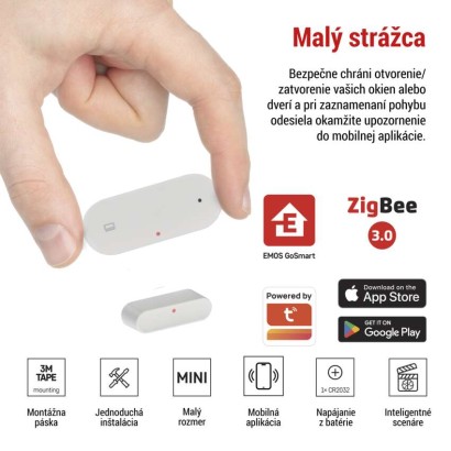 GoSmart bezdrôtový snímač dverí IP-2011Z, ZigBee