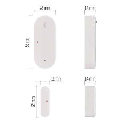 GoSmart bezdrôtový snímač dverí IP-2011Z, ZigBee