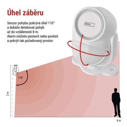 GoSmart alarm IP‑126L GUARDIAN s pohybovým čidlem, 6× dveřní/okenní senzor, WiFi