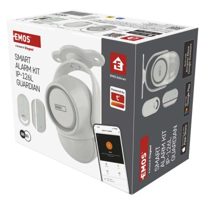 Alarm GoSmart IP‑126L GUARDIAN z czujnikiem ruchu, 6× czujników drzwi/okien, WiFi