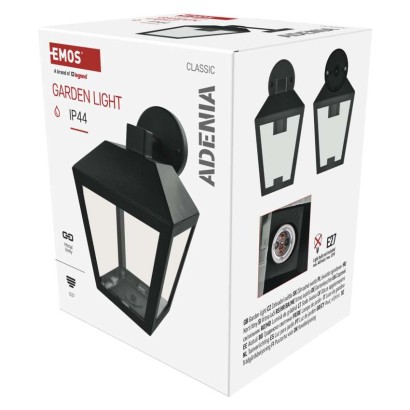 Záhradné nástenné svietidlo ADENIA, 18 x 15 x 24,5 cm, 1 x E27, 15 W