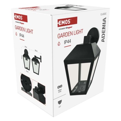 Záhradné nástenné svietidlo ADENIA, 18 x 15 x 24,5 cm, 1 x E27, 15 W