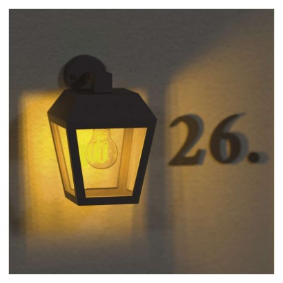 Záhradné nástenné svietidlo ADENIA, 18 x 15 x 24,5 cm, 1 x E27, 15 W