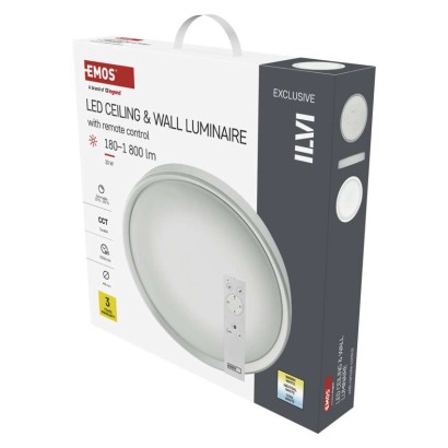 LED-valgusti ILVI 40 cm, 30 W, soe-külm valge, puldiga muudetava valgustugevusega