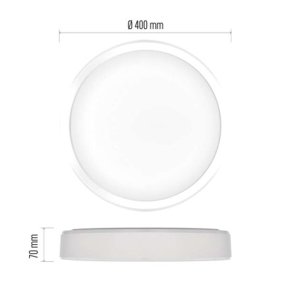 LED-valgusti ILVI 40 cm, 30 W, soe-külm valge, puldiga muudetava valgustugevusega