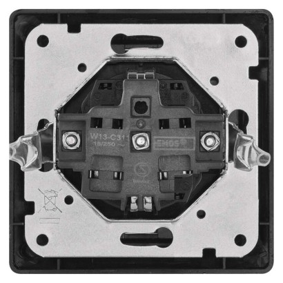 Viena kontaktligzda, antracīta 