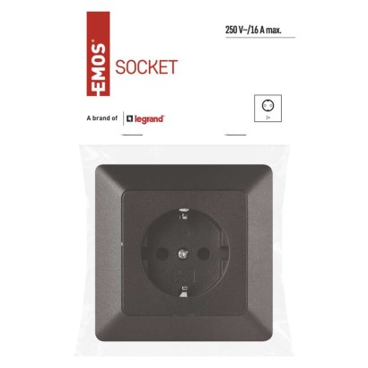 Viena kontaktligzda, antracīta 