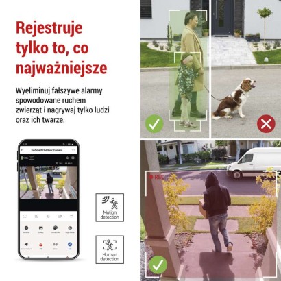 GoSmart Kamera zewnętrzna IP-600 EYE z WiFi, akumulatorem i panelem solarnym