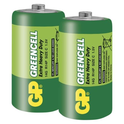 GP Bateria cynkowa GREENCELL C (R14) 2 szt.