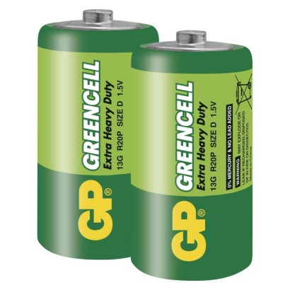 GP Bateria cynkowa GREENCELL D (R20) 2 szt.