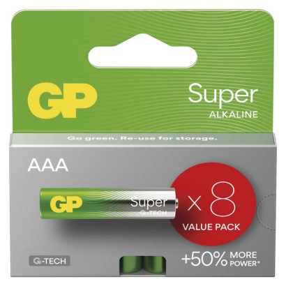 GP Bateria alkaliczna SUPER AAA (LR03) 8 szt.