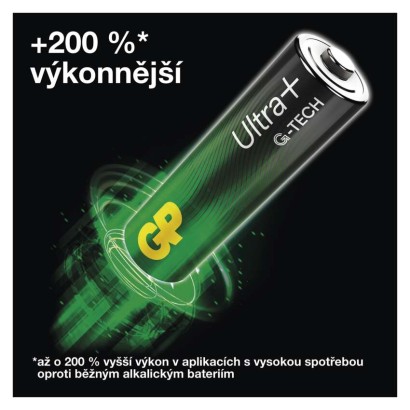 Alkalická baterie GP Ultra Plus AA (LR6), 2 ks