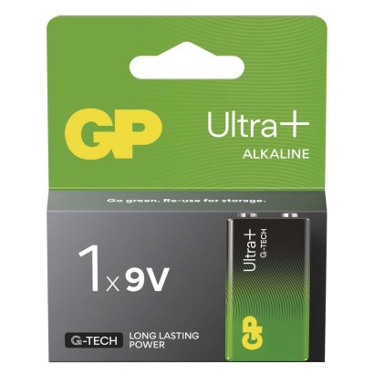 Alkalická baterie GP Ultra Plus 9V (6LR61), 1 ks