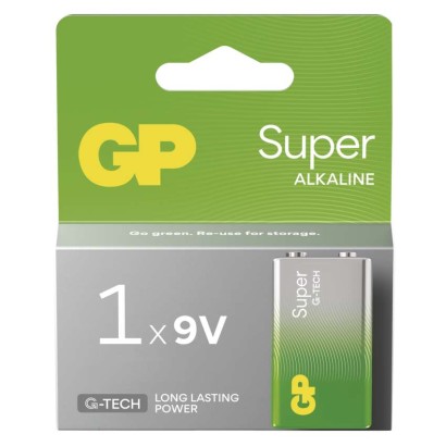 Alkalická baterie GP Super 9V (6LR61), 1 ks