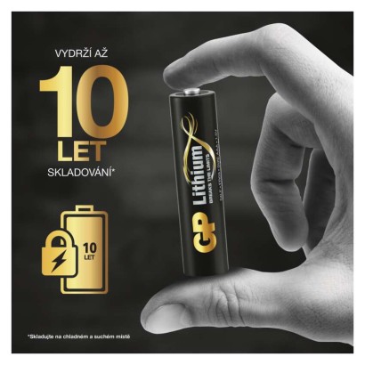 Lithiová baterie GP AAA (FR03), 2 ks