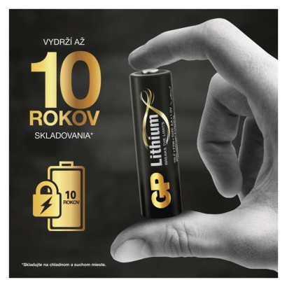 Lítiová batéria GP FR6 (AA), 2 ks