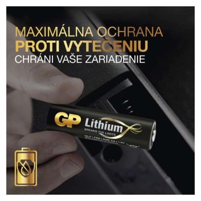 Lítiová batéria GP FR6 (AA), 2 ks