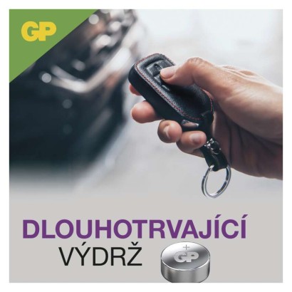 Alkalická knoflíková baterie GP A76F (LR44), 2 ks