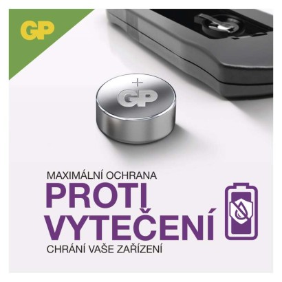 Alkalická knoflíková baterie GP A76F (LR44), 2 ks