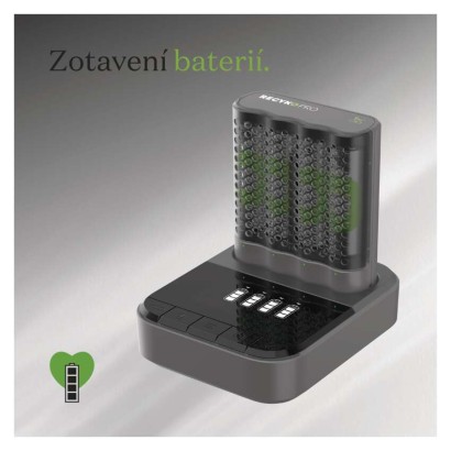 Nabíječka baterií GP Pro P461 + 4× AA ReCyko Pro + DOCK