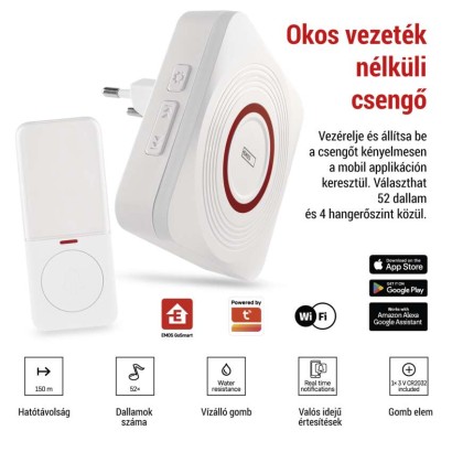 GoSmart Vezeték nélküli csengő P5735WS wifivel