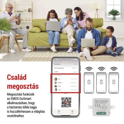GoSmart kapcsolómodul IP-2101SZ, ZigBee, 1 csatornás