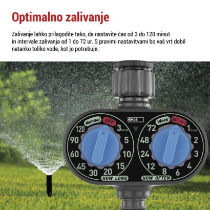 Mehanski časovnik za zalivanje, 1 izhod