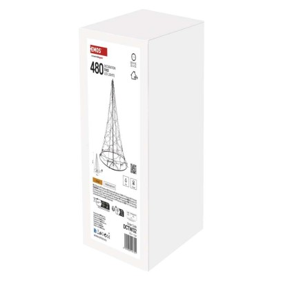 Dekoracje - drzewko 480 LED, 180 cm, ciepła biel, IP44