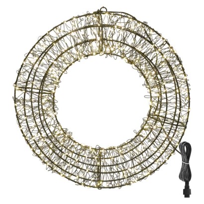 LED vianočný veniec – 480 LED, vonkajší aj vnútorný, teplá biela