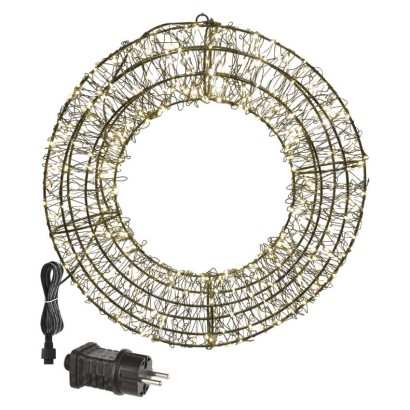 LED vianočný veniec – 480 LED, vonkajší aj vnútorný, teplá biela