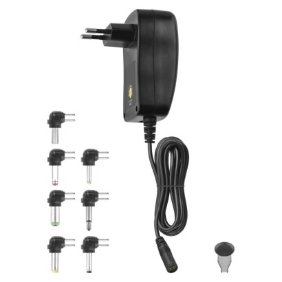 Zasilacz impulsowy 1500mA z wymiennymi końcówkami, USB