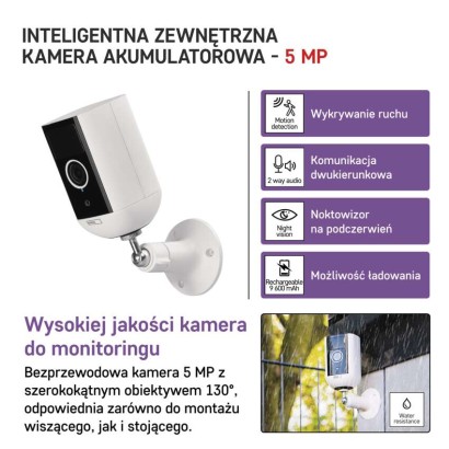 GoSmart Kamera zewnętrzna IP-210 SNAP z WiFi, z akumulatorem