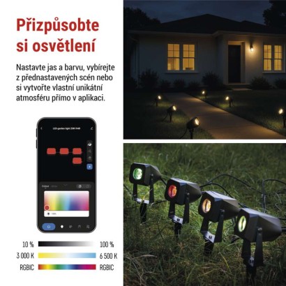 GoSmart venkovní LED bodové světlo, rozšiřující sada, 1 díl, 1,5W, RGBIC stmívatelné, WiFi