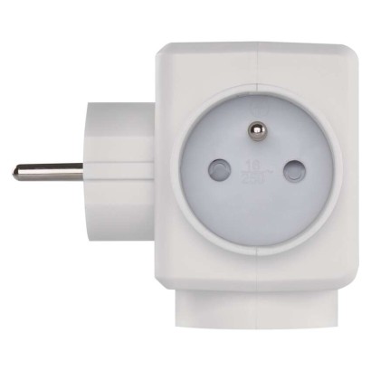 Rozgałęźnik 3× czarny, 2× USB