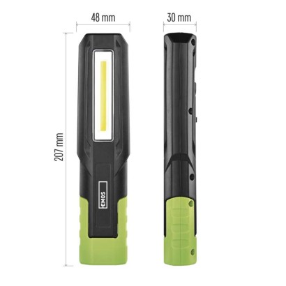 COB LED+LED nabíjecí svítilna P4546, 500 lm, 2000 mAh