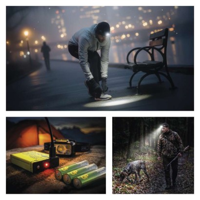 EMOS LED Fejlámpa tölthető P3546, 550 lm, 110 m, Li-Pol 1000 mAh / 3× AAA