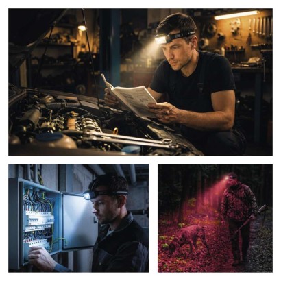 EMOS LED Fejlámpa tölthető P3546, 550 lm, 110 m, Li-Pol 1000 mAh / 3× AAA