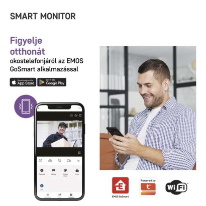 GoSmart Kiegészítő monitor IP-750B otthoni video kaputelefonhoz IP-750A 