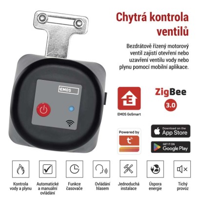 GoSmart Motorizovaný zavírač ventilu voda/plyn P5640S ZigBee