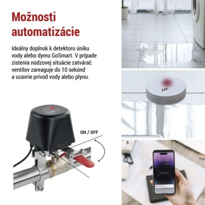 GoSmart Motorizovaný zatvárač ventila voda/plyn P5640S ZigBee