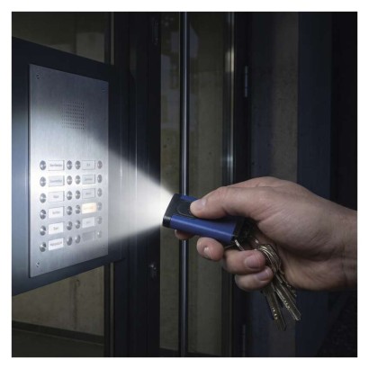 Uzlādējams mini LED lukturītis - atslēgu piekariņš, 100 lm, 12 gab., vitrīna